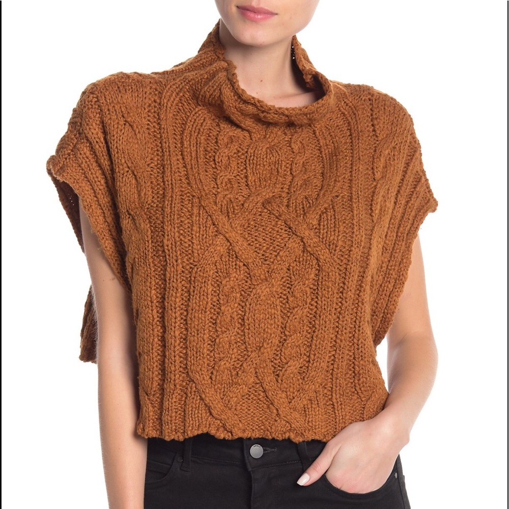 Free People Frosted Cable Sweater